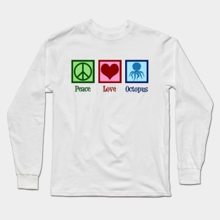 Peace Love Octopus Long Sleeve T-Shirt